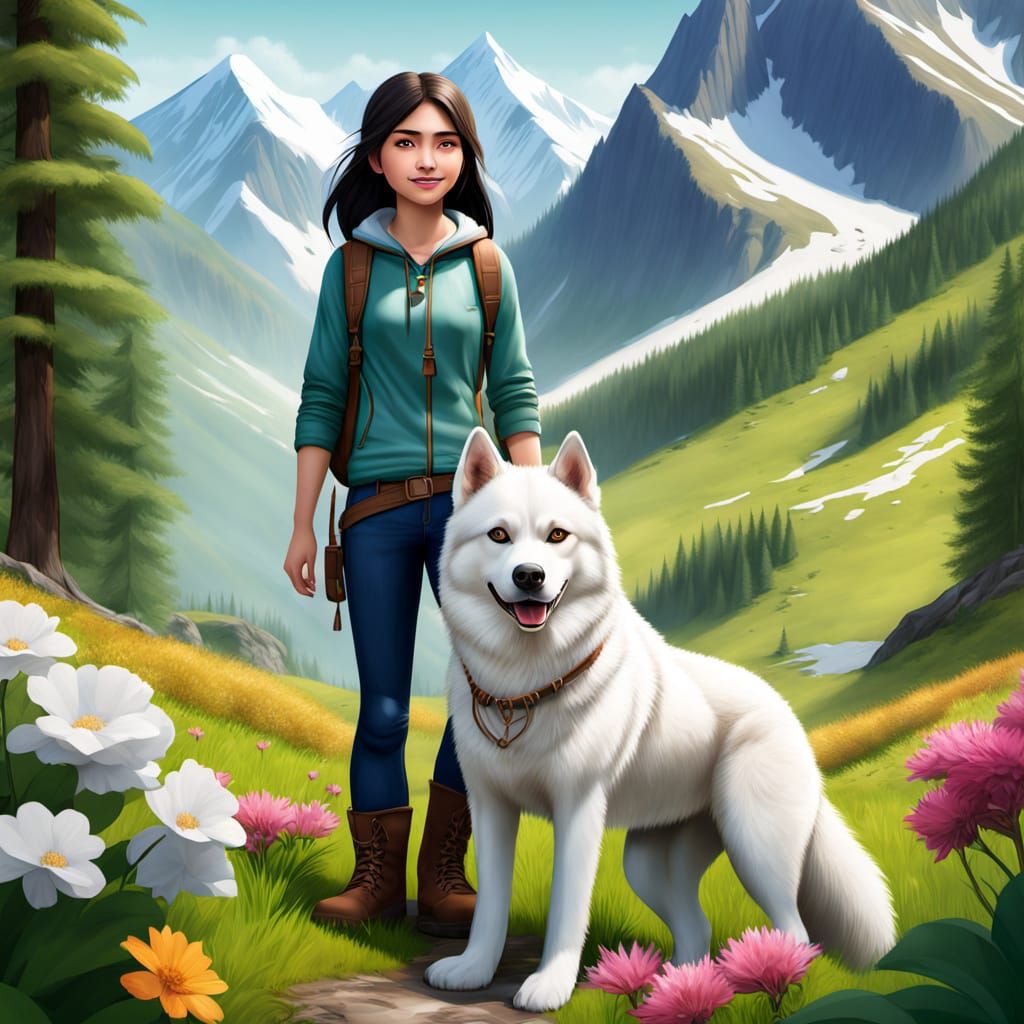 Serene Valley Encounter in Realistic Wildlife Photography St...