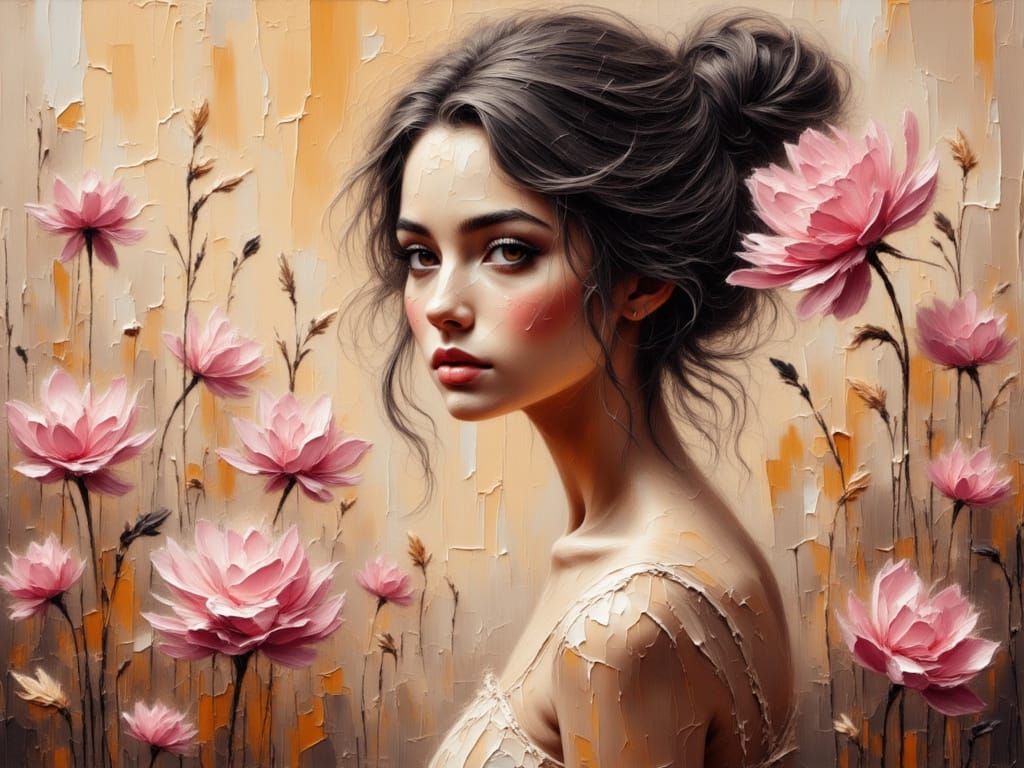 Hyperrealistic Fantasy Portrait in Soft Oil Style