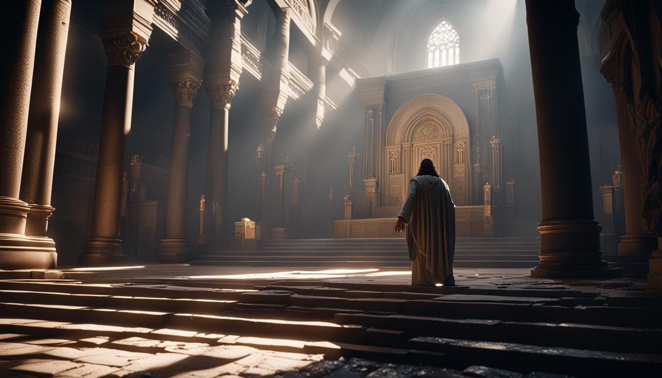 Jesus Emerges: Cinematic Matte Painting with Volumetric Ligh...