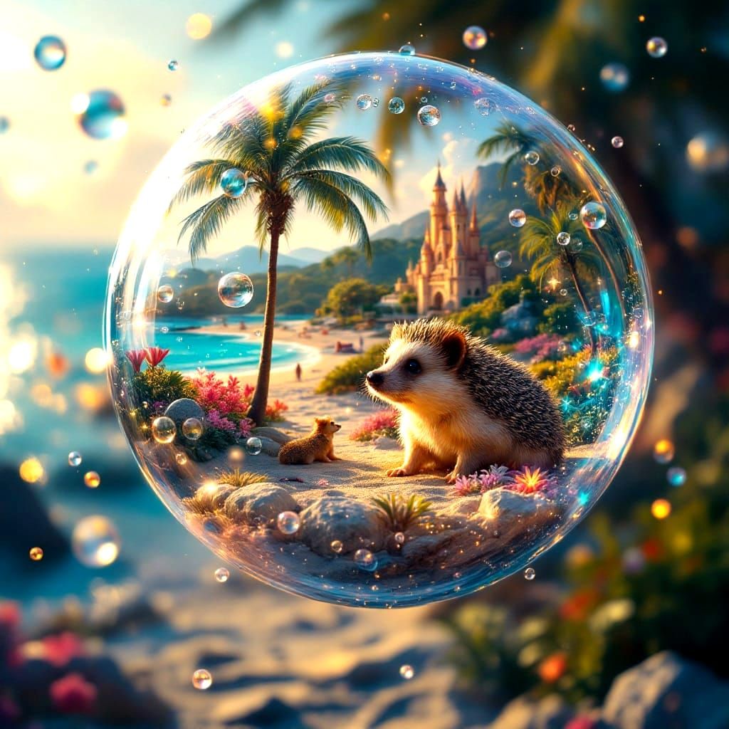 Surreal Summer Scenes in Vibrant Glass Bubbles