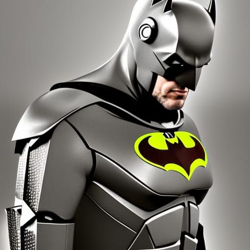 Cyborg Batman Cowl with Neon Eyes in 3D