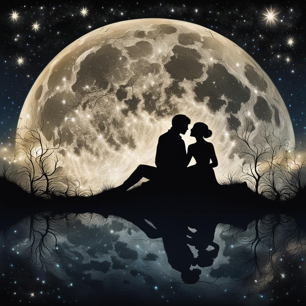 Lovers Under a Starry Zodiac Sky