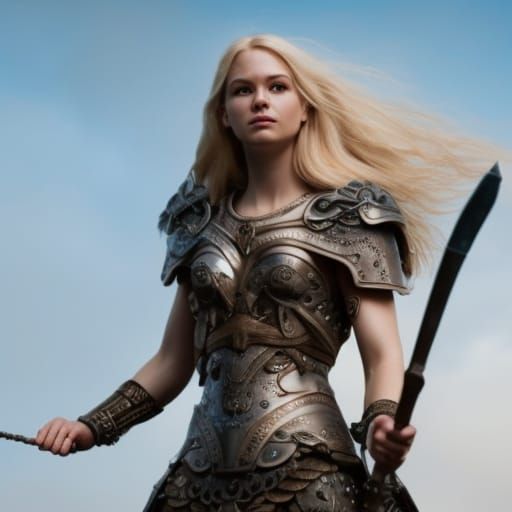 Valkyrie Viking Goddess in Intricate Armor, 4K