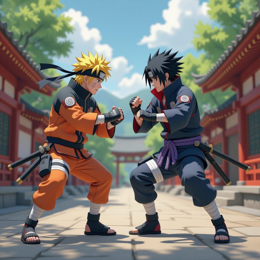 Intense Martial Arts Training in 3D Anime Style