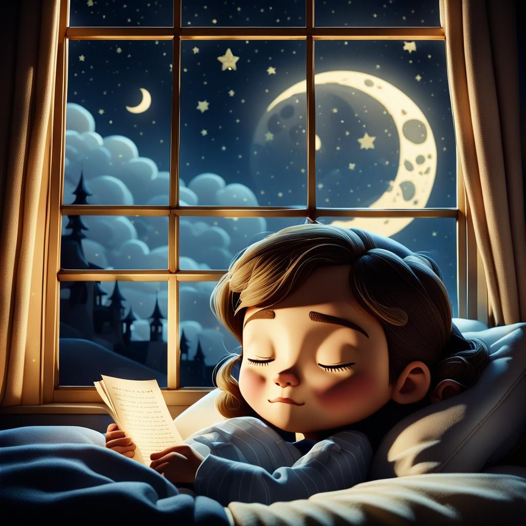 Dreaming Letter Under Moonlight: A Cinematic Still