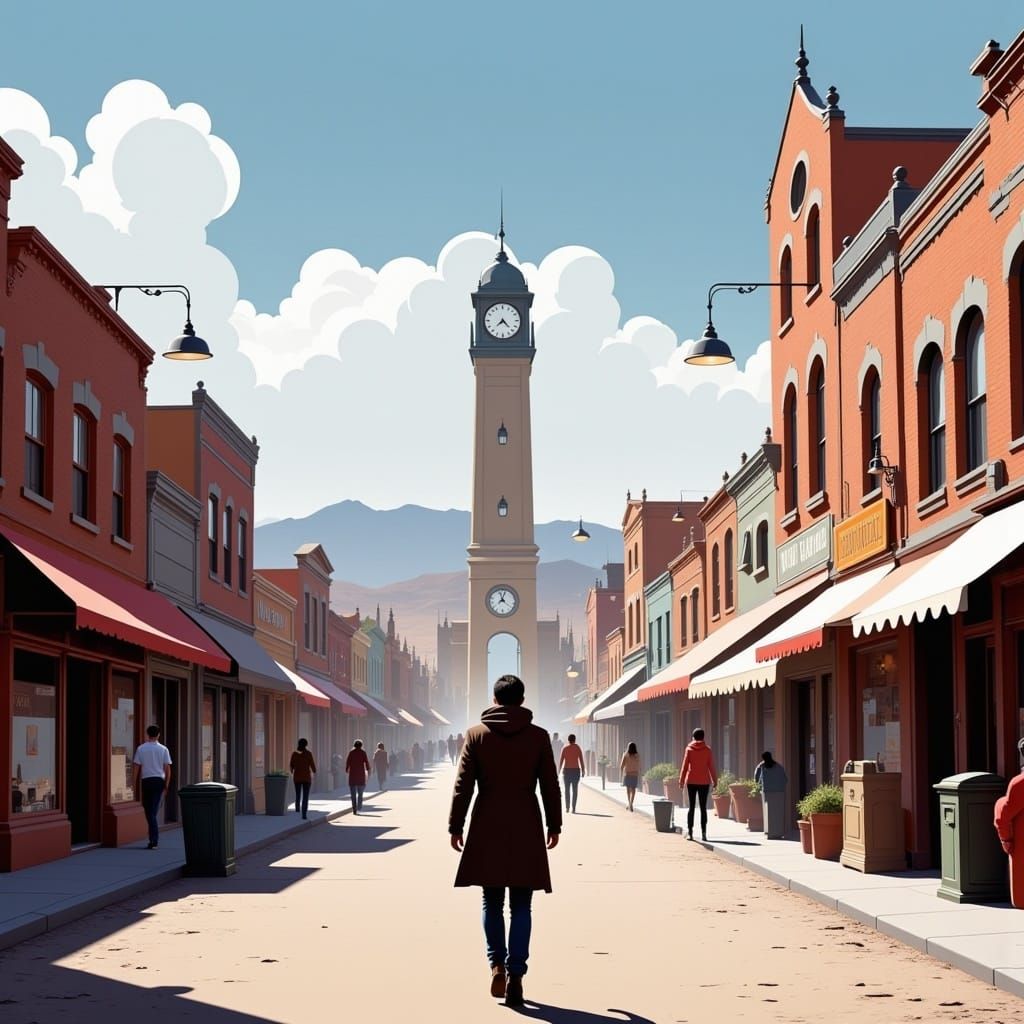 Back to the Future: Empty Hill Valley Town Square