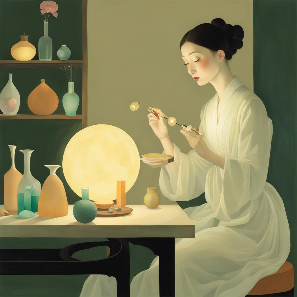 Mystical Alchemist Discovers Glowing Phosphorus in the Dark