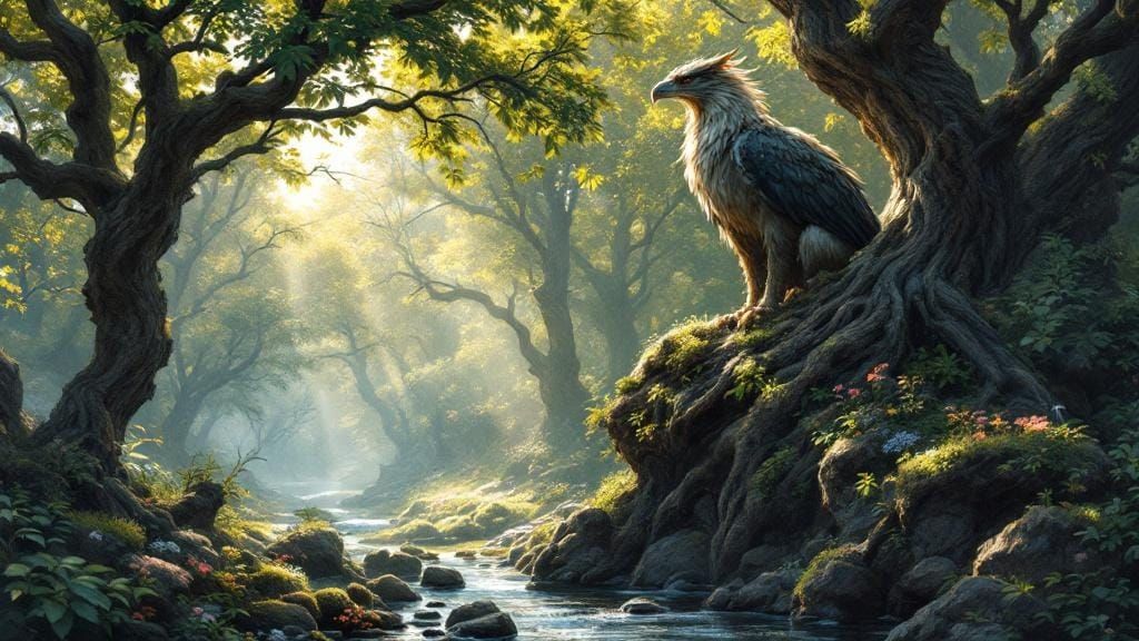 Griffin Guardian in Mystical Grove