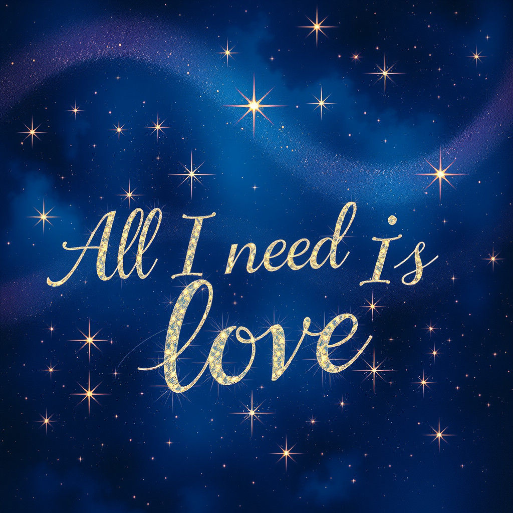 Celestial Stars Spell 'All I Need is Love'