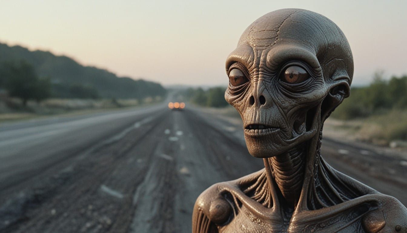Alien Portrait in Earthy Hues, National Geographic-Inspired ...