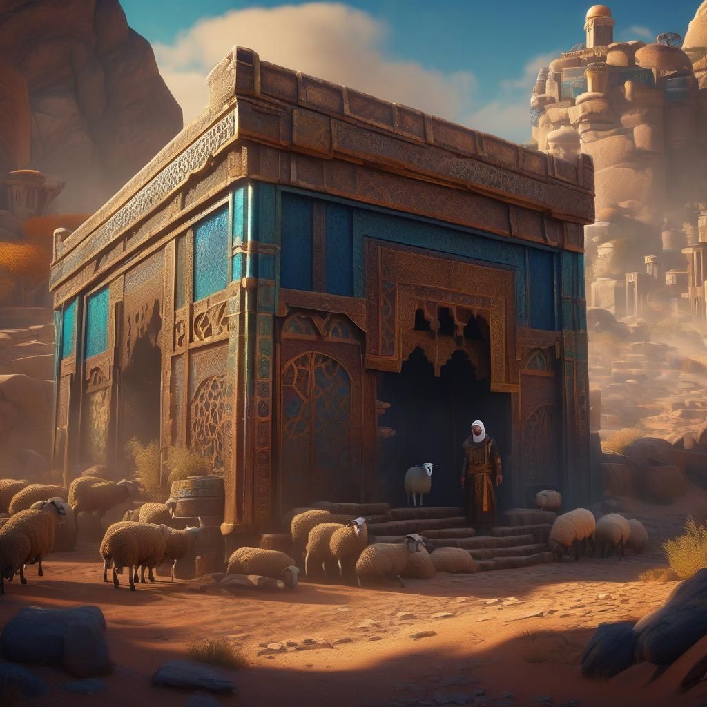 Fantastical Sick Sheik's Sick Sheep Matte Painting