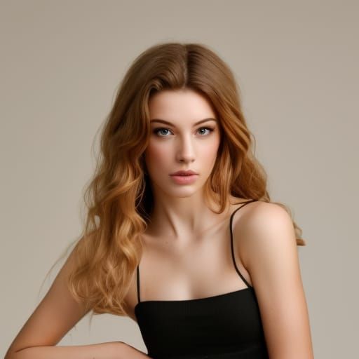 Fashion Model in Realistic Studio Shot