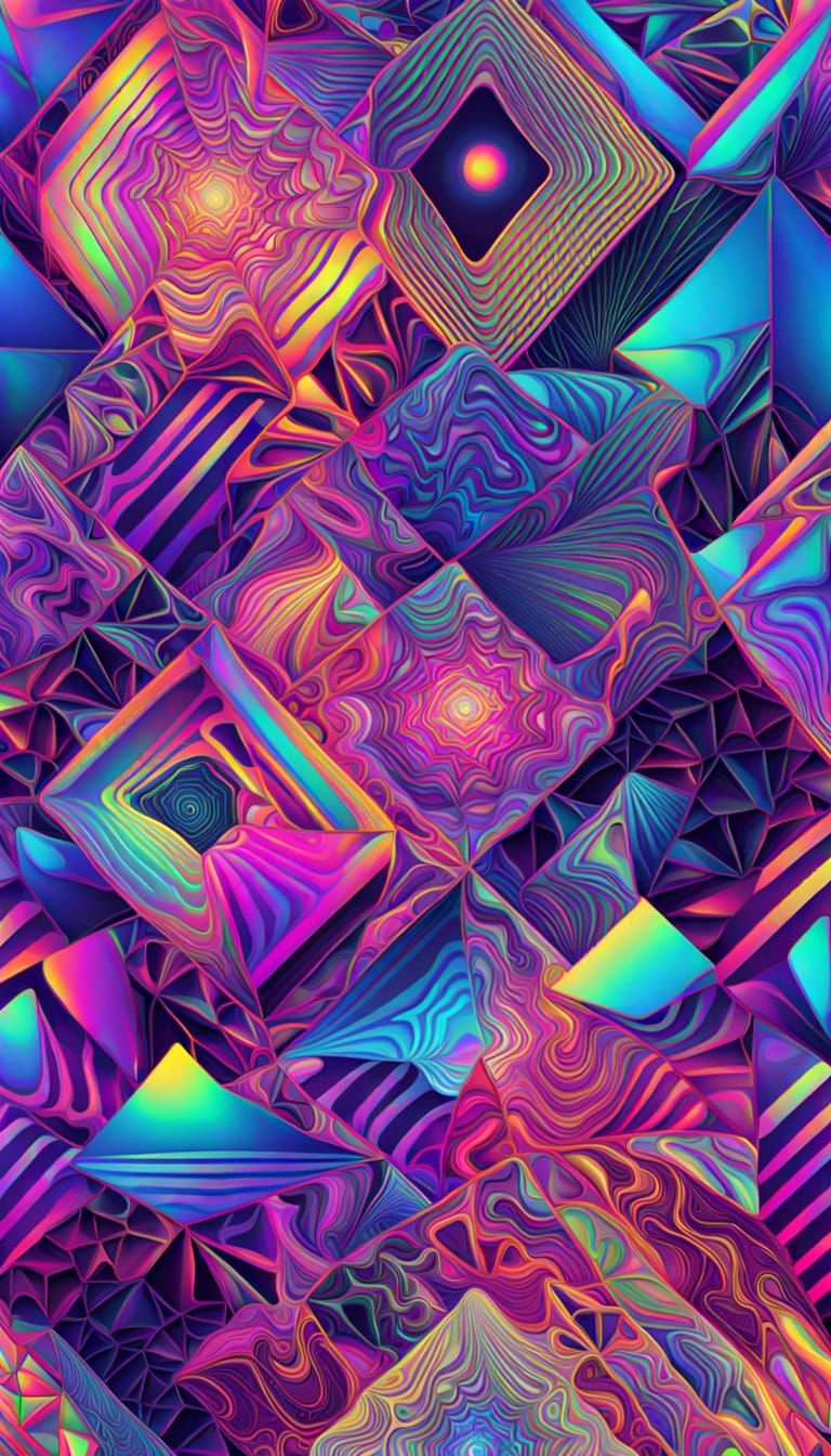 Psychedelic Holographic Hallucination in Geometric Detail