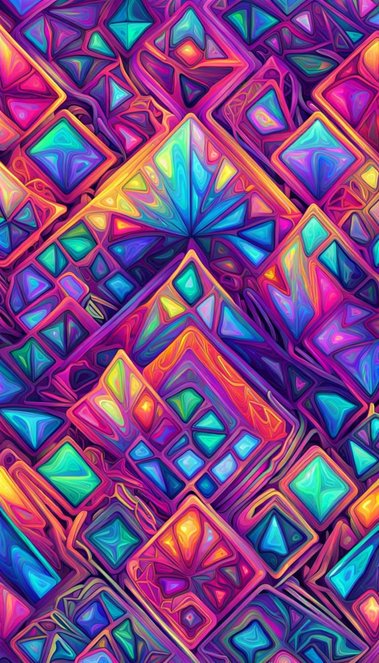 Psychedelic Geometric Hallucination in Holographic Detail