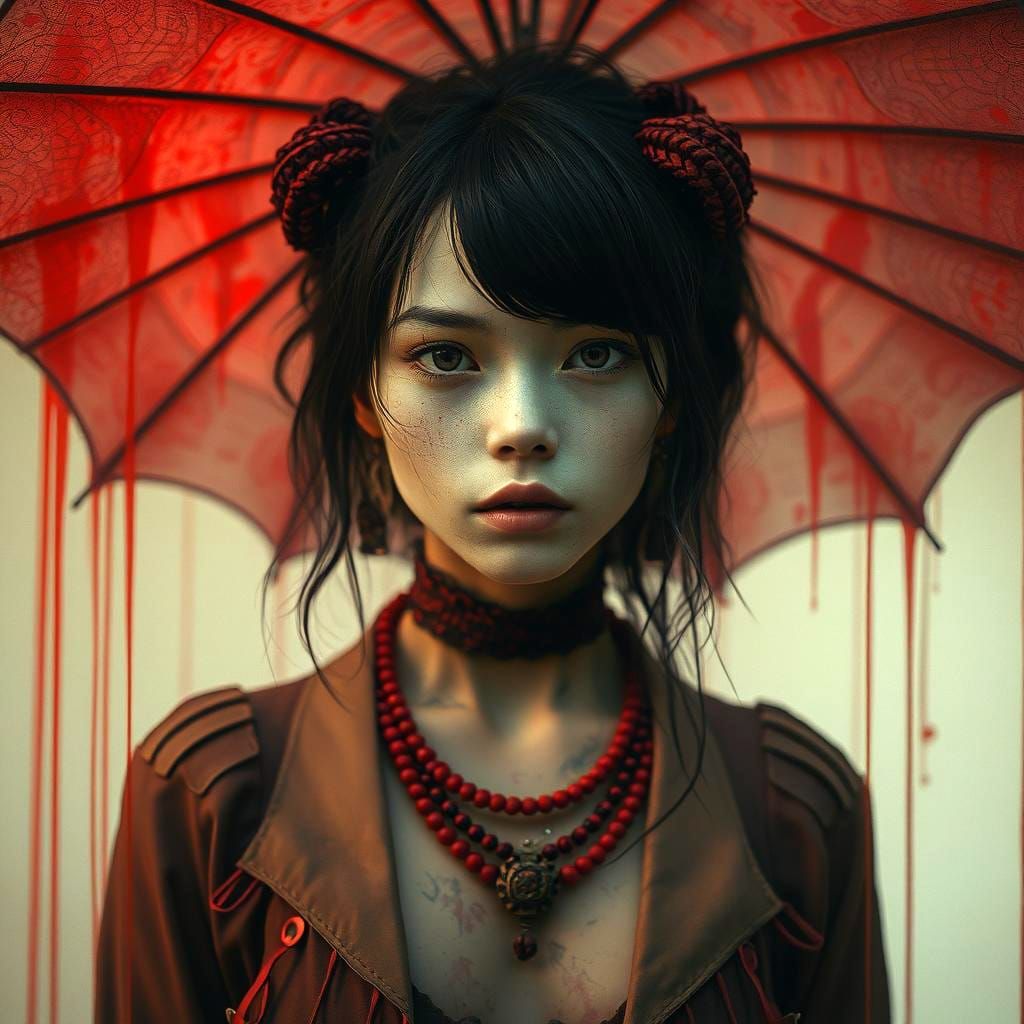 Abstract Ragecore Portrait in Bold Colors