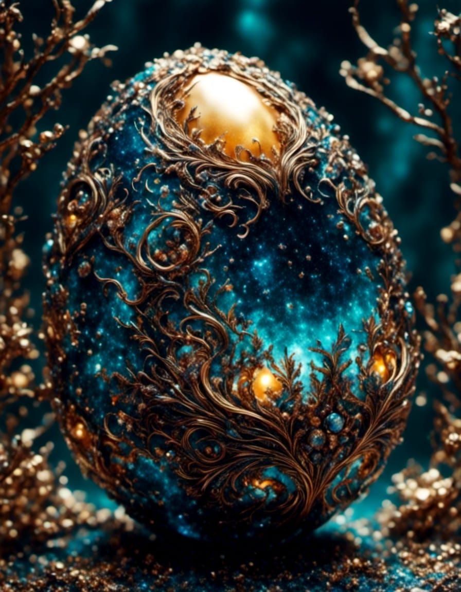 Cool Galactic Egg Floating in Space