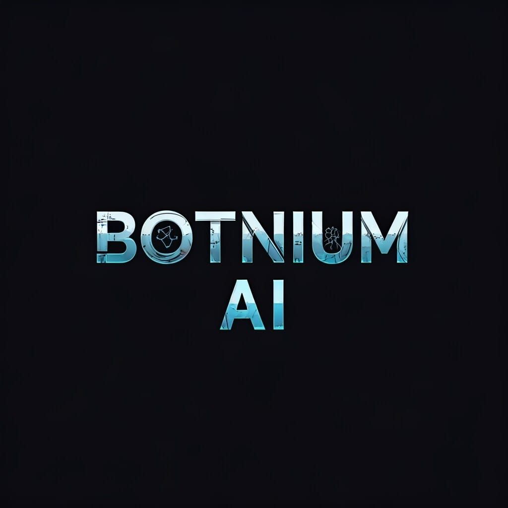 Sleek Cyberpunk Logo for Botnium AI