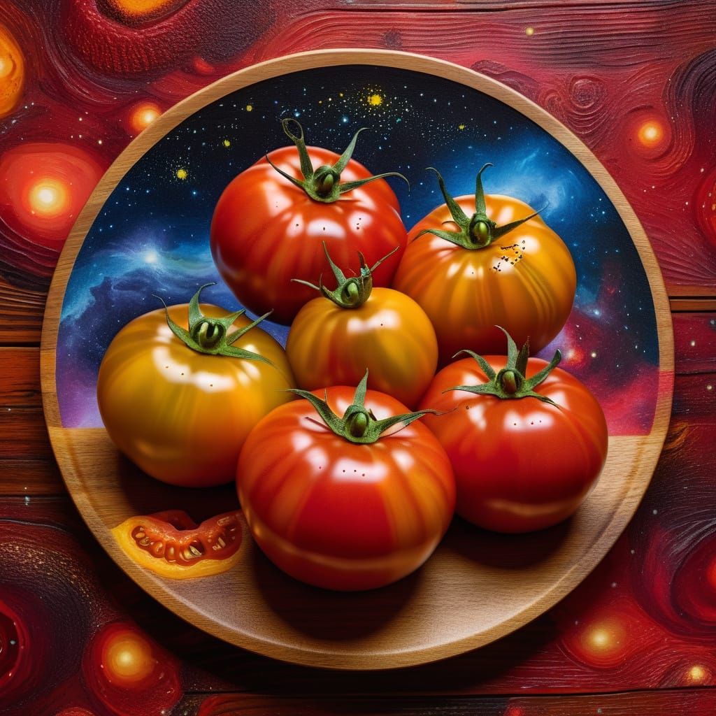 Biopunk Yin Yang Symbol in Vibrant Oil Painting