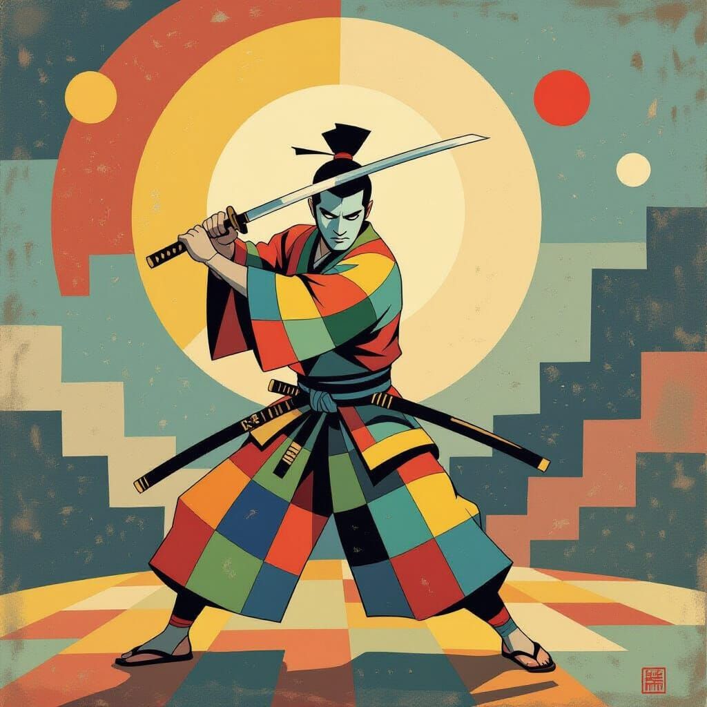 Samurai zatoichi meet Paul Klee paint world