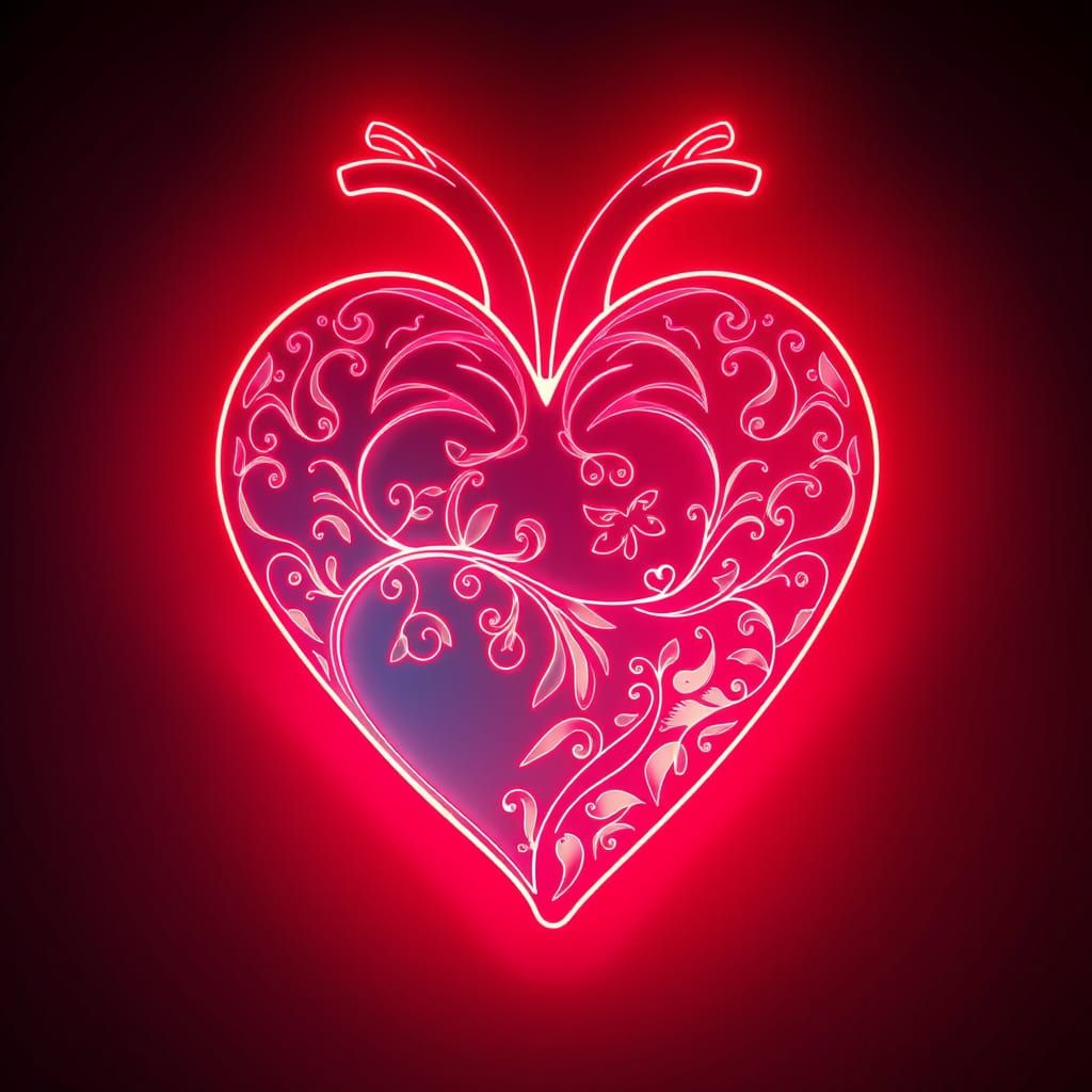 abstract heart motif