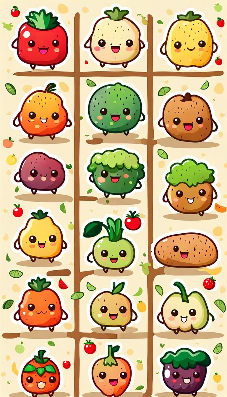 Cute Chibi Potato Character Illustration