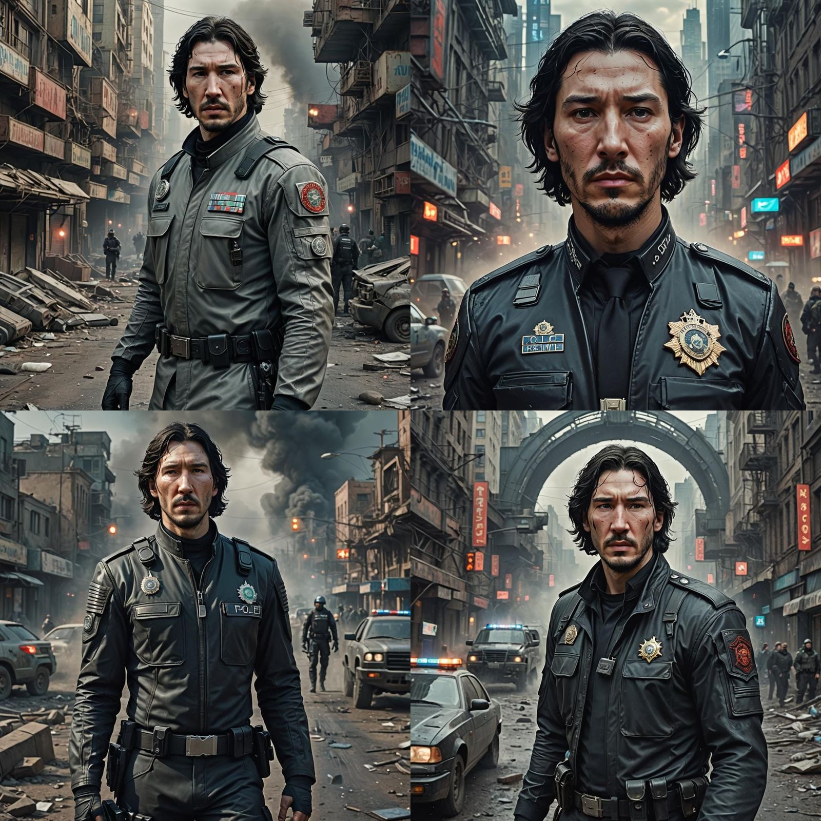 Futuristic Russian Police Chief: Digital Matte Painting