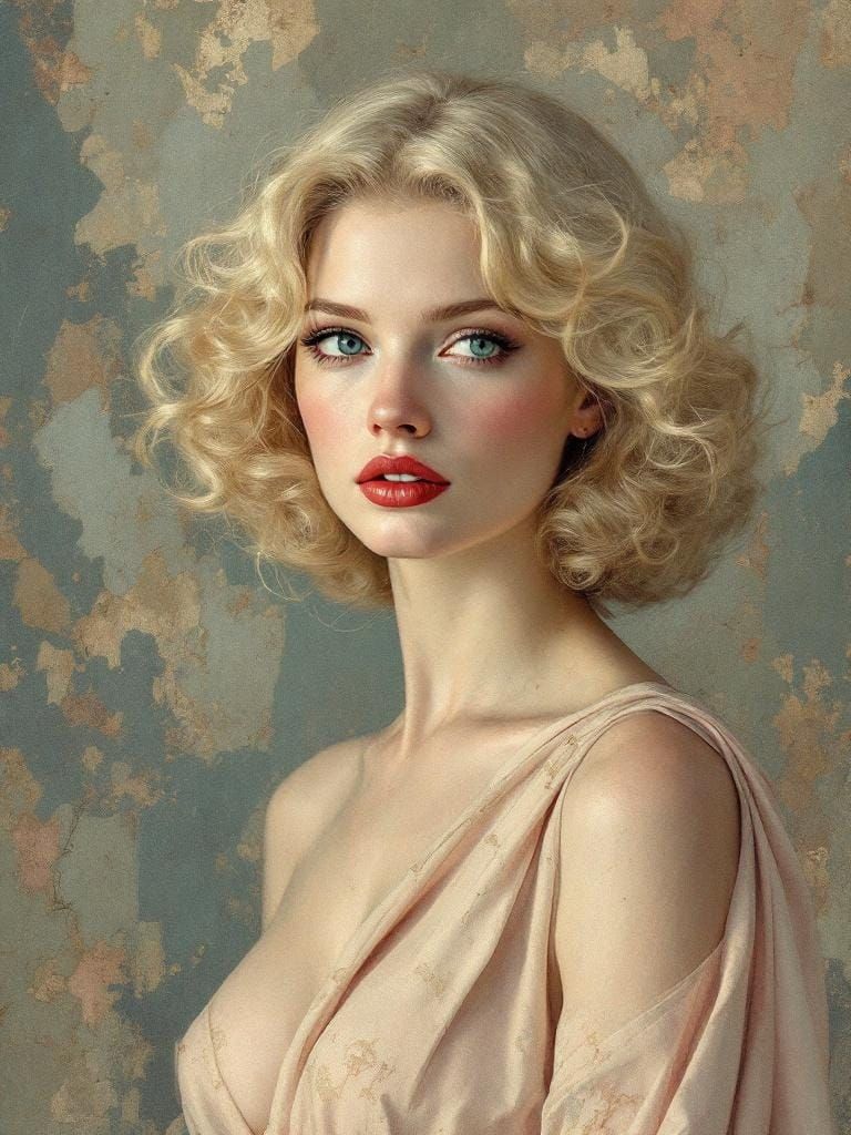 Pin-Up in Renaissance Fresco Style