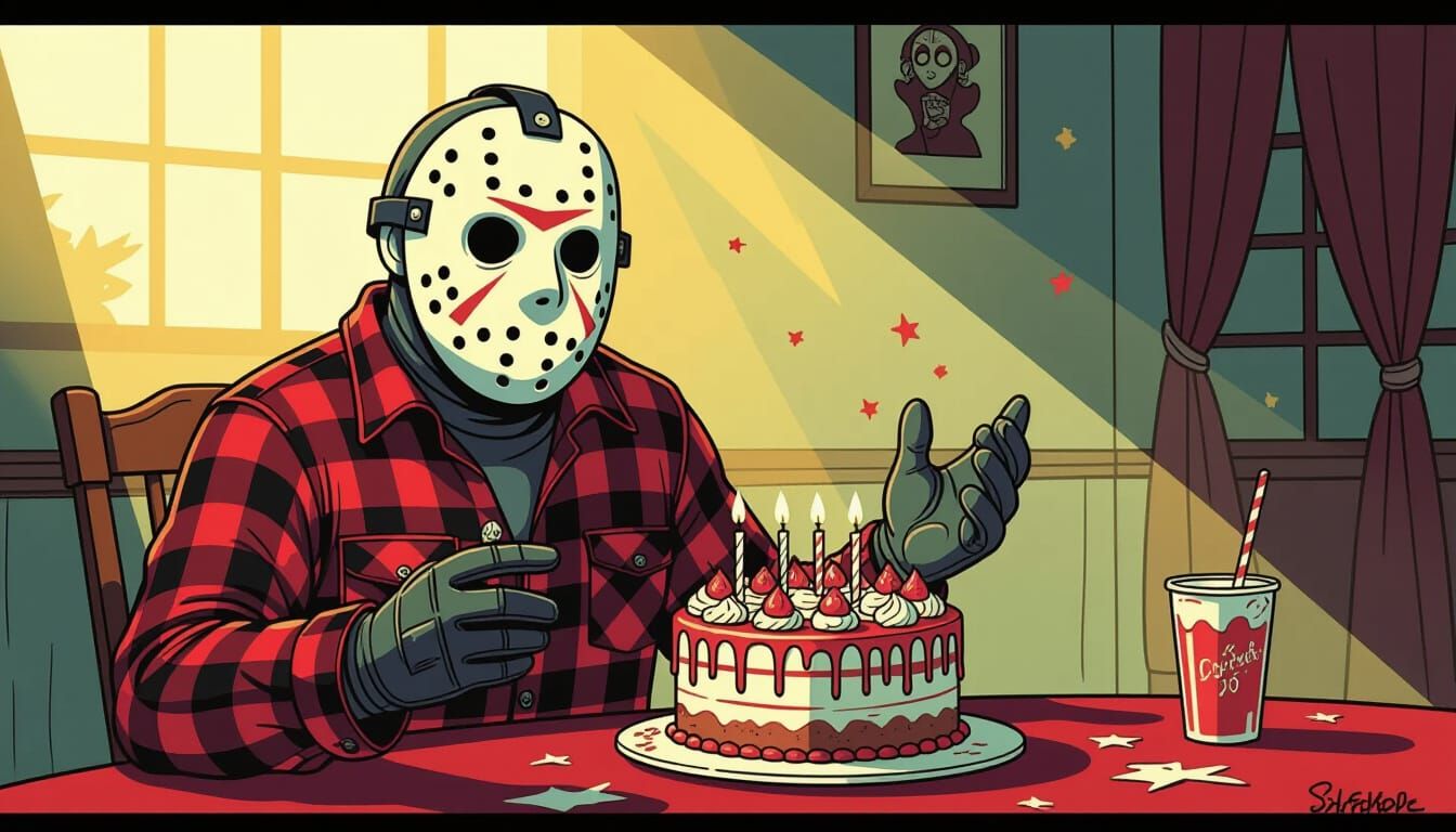 Jason Voorhees Caricature Birthday Celebration