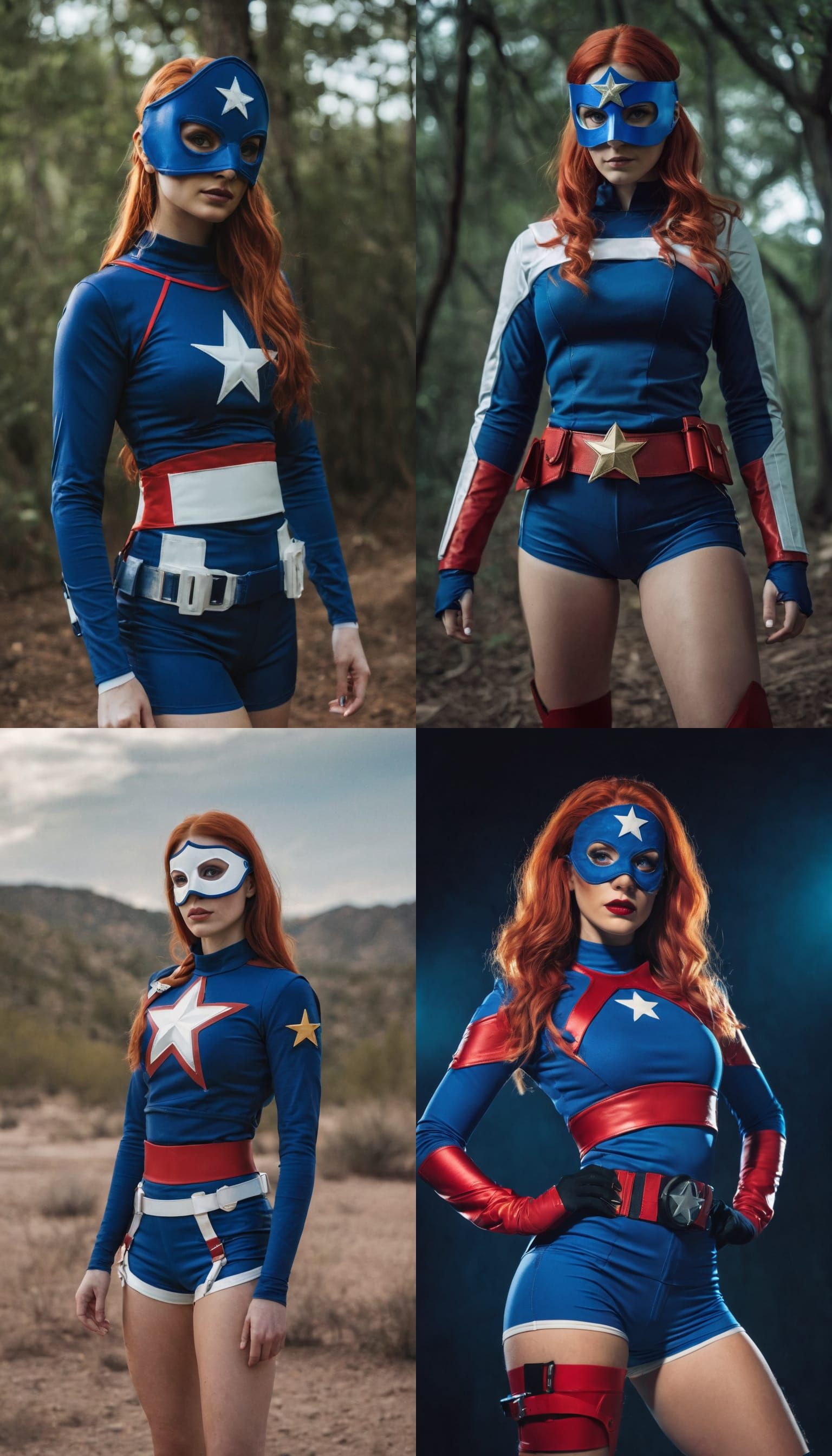 Stargirl in Red White and Blue: Cinematic Film Still