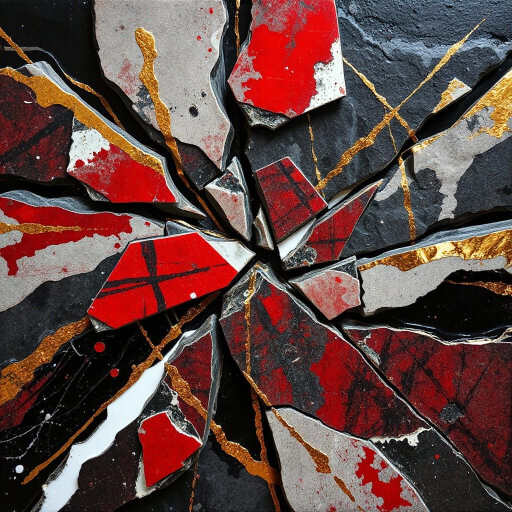 Turbulent Dance of Sharp Forms and Flowing Elements