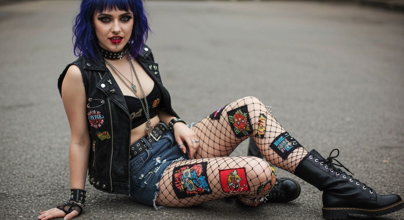Punk Girl in Skate-Punk Aesthetic, Fashion Photography