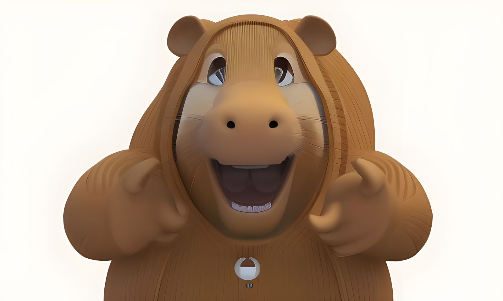 Capybara Disco Dancer in Hoodie: 3D Digital Art