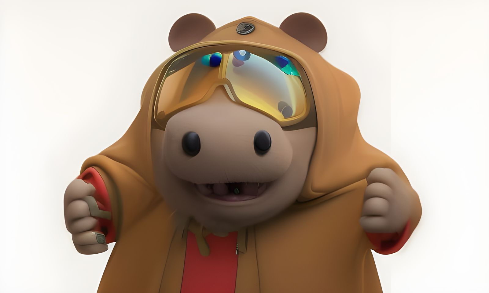 Capybara Dances in Hoodie: Pixar-Style 3D Render
