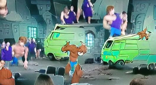 Scooby Doo Flexes His Muscles