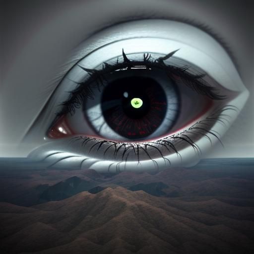 Googly-Eyed Tornado: A 3D Render