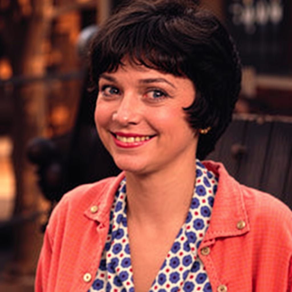 Woman in Floral Dress Picking Apples in Impressionist Style