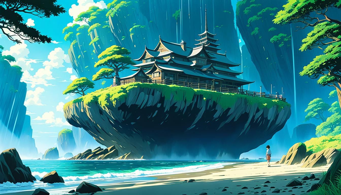Anime Key Visual of Another World in Ghibli Style