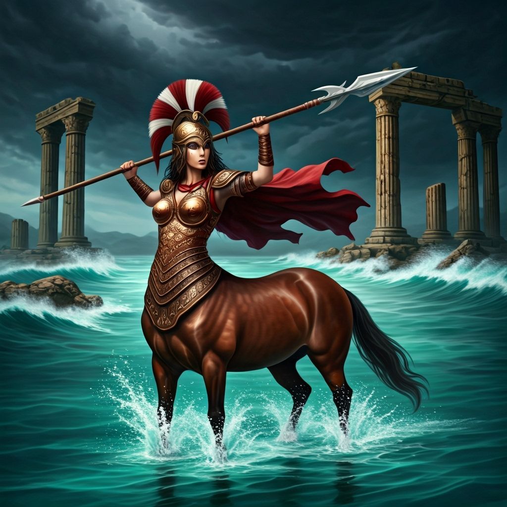 Proud Centaur Warrior with Ceremonial Spear