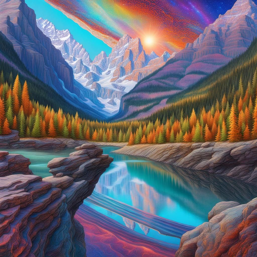 Cosmic Canyon in the Canadian Rockies