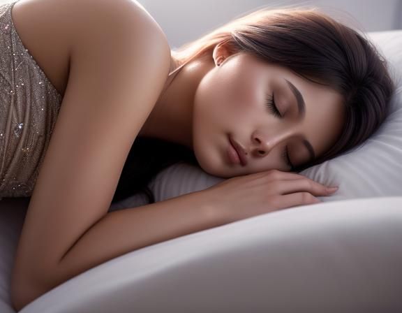 Stunning Sleeping Woman in Hyperdetailed Concept Art