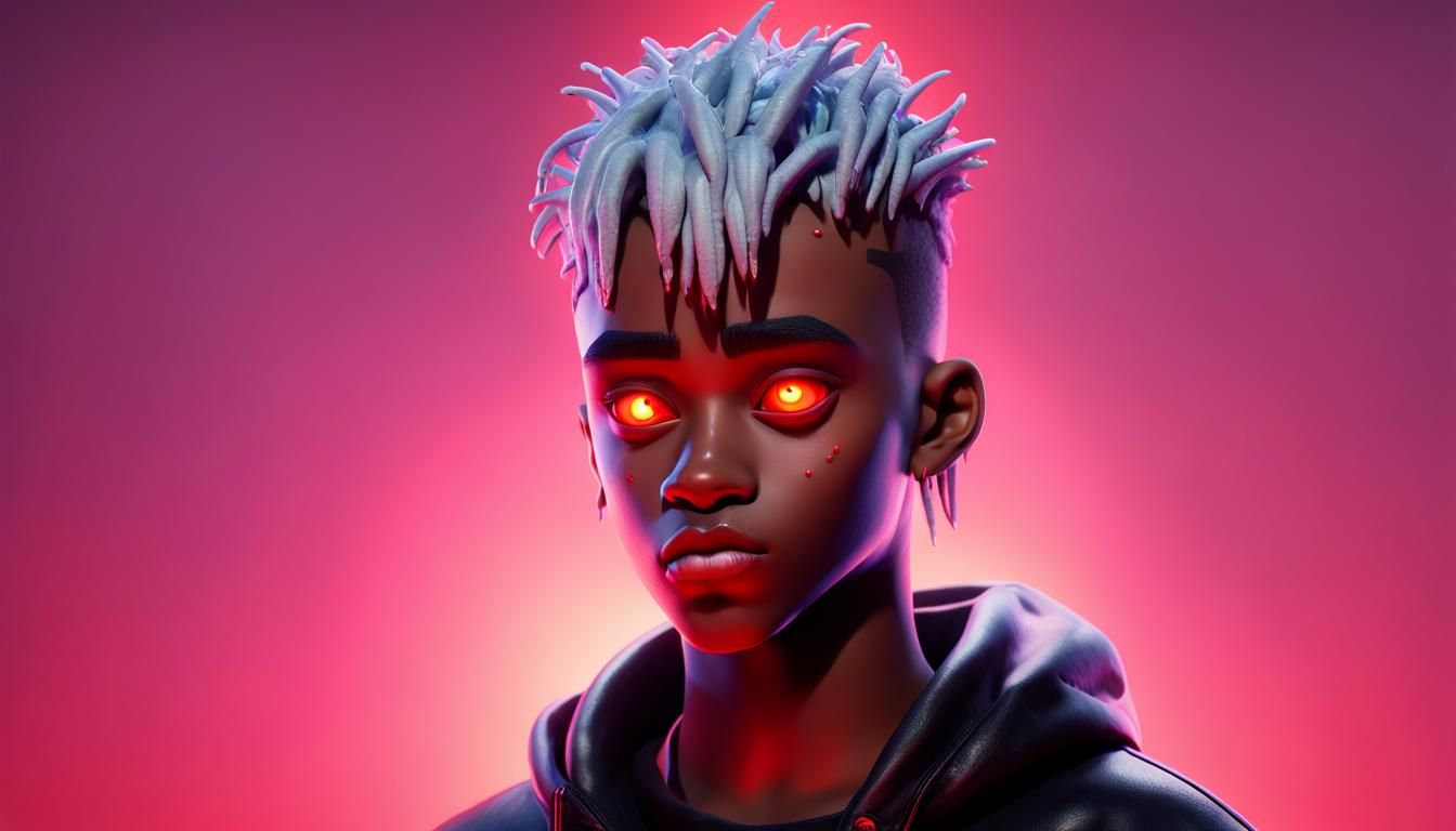 Young Man with Slime Hair: 3D Digital Art