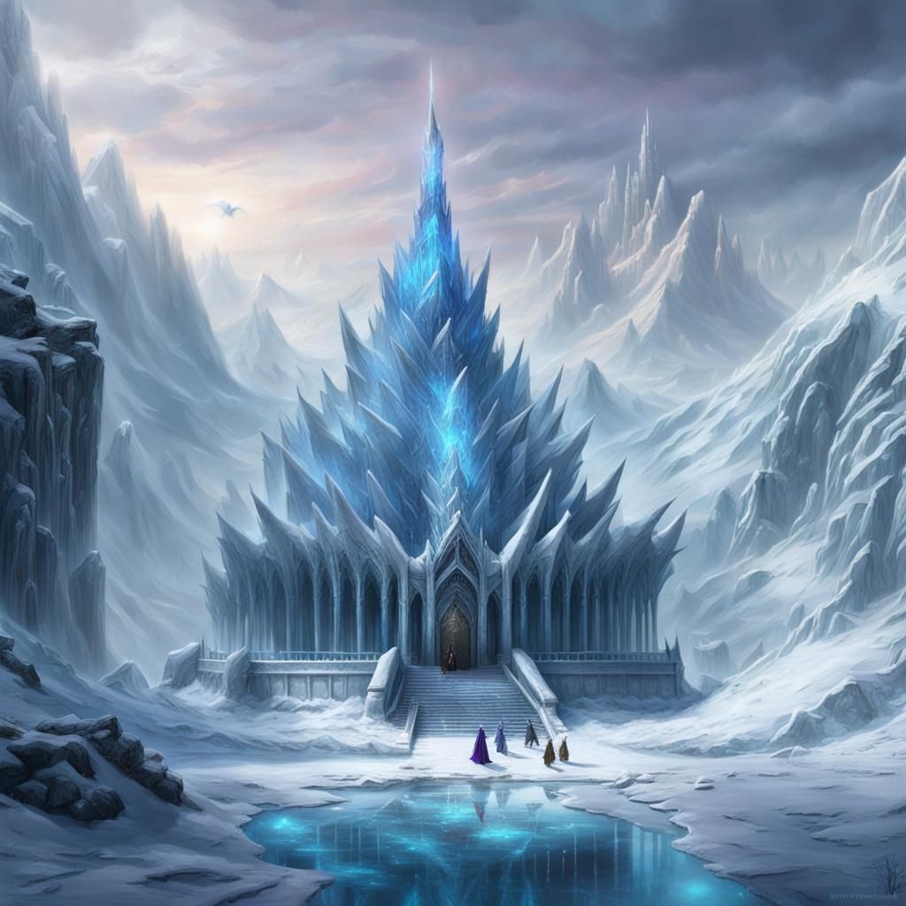 Epic Medieval Ice Temple with Dragon