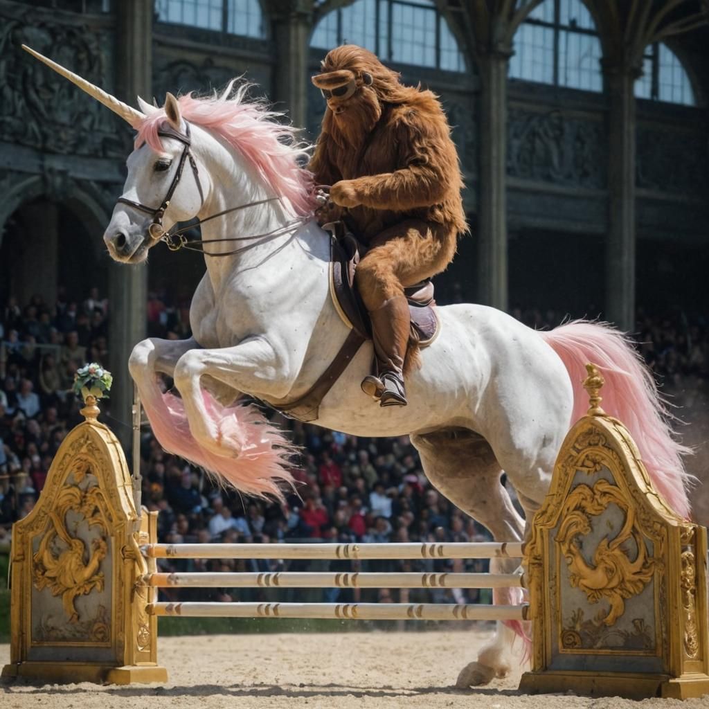 Sasquatch and Unicorn Show Jumping at Versailles