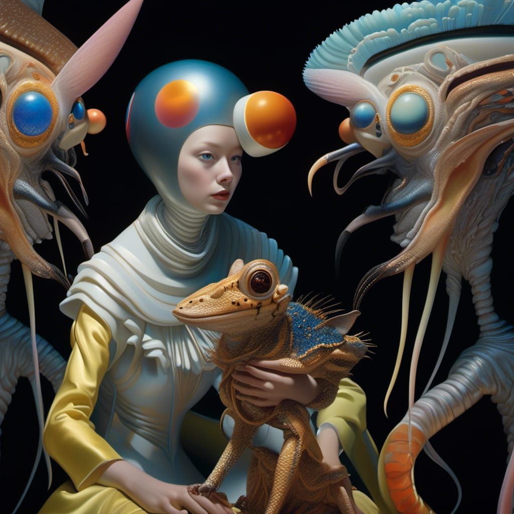 Abstract Alien Portraits in a Bizarre Universe