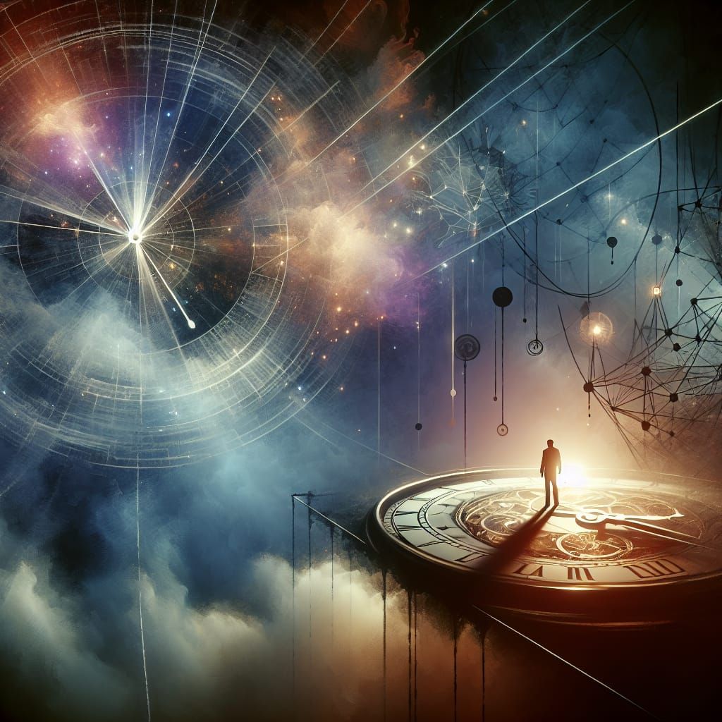 Abstract Figure at the Edge of Darkness