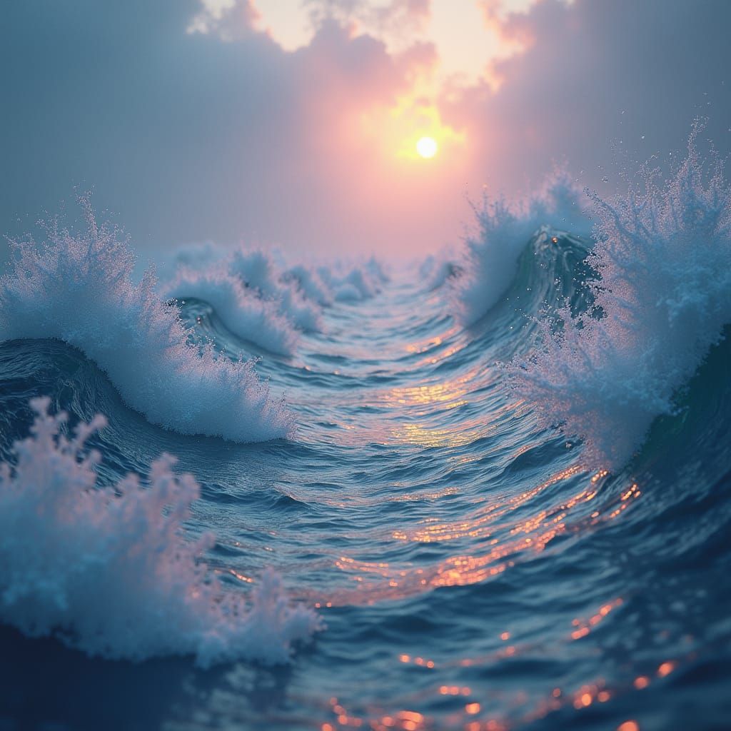 Surreal Dreamscape: Waves of Reality and Fantasy