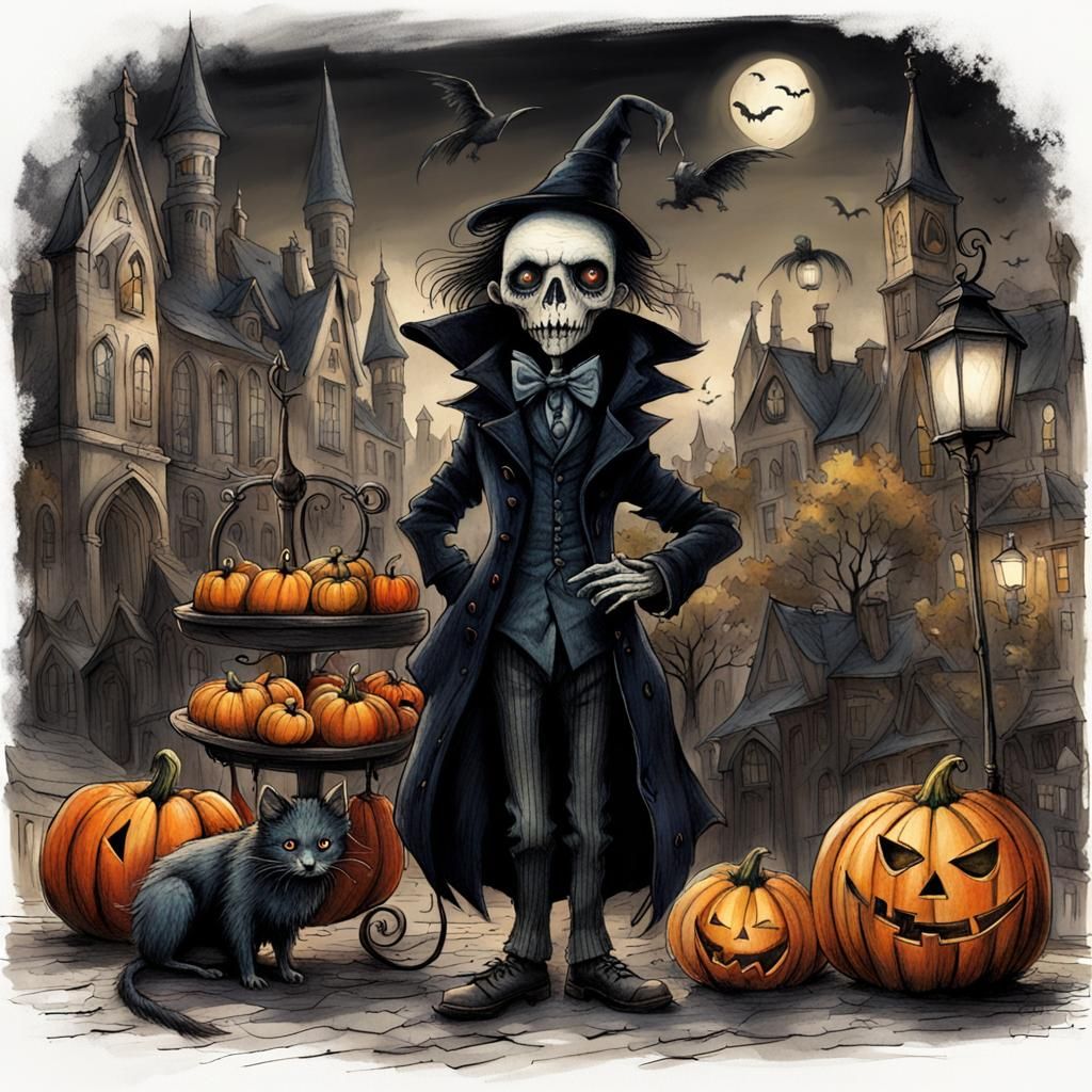 Gothic Halloween Market in Burton/Monge Style