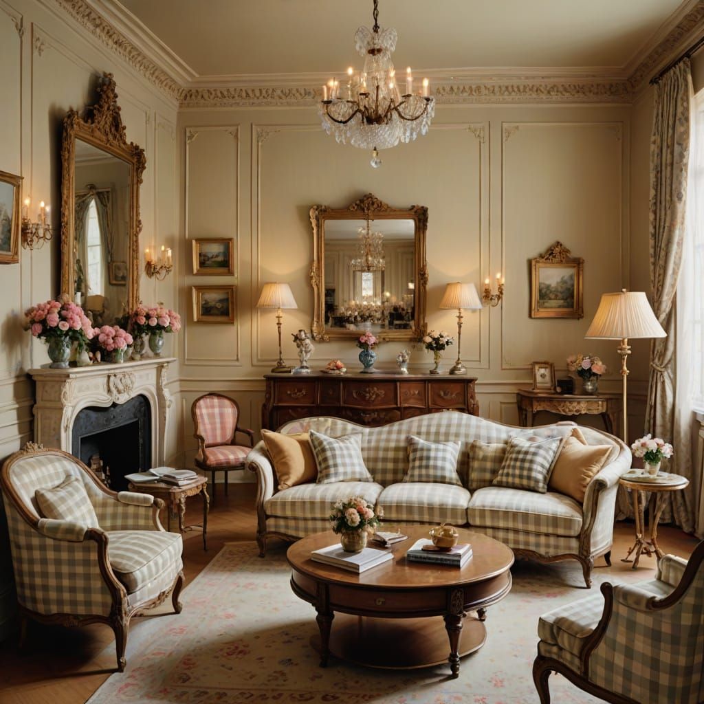 Elegant Room in Soft Impressionist Style