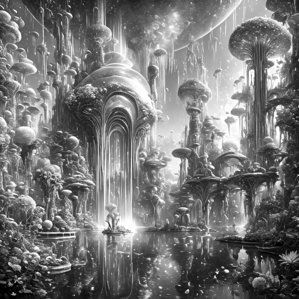 Futuristic Water Garden