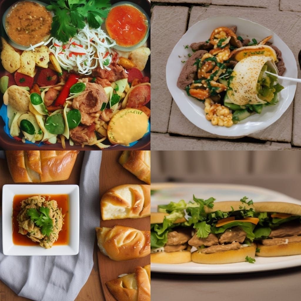 Delicious Food Still Life Generated by AI